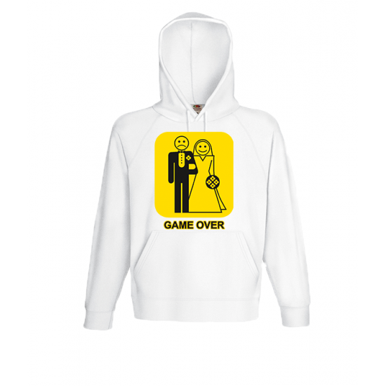 Game Over Yellow-A7309 Hooded Sweatshirt  with print