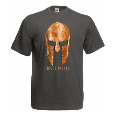 Gold Helmet This is Sparta T-Shirt with print