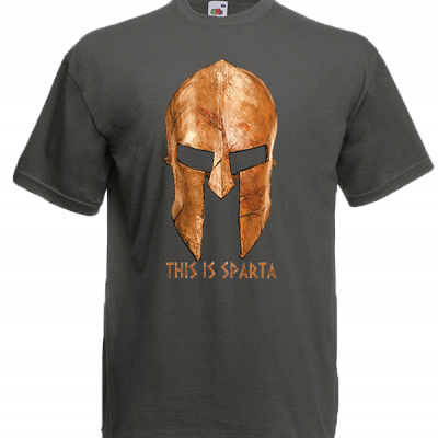 Gold Helmet This is Sparta T-Shirt with print