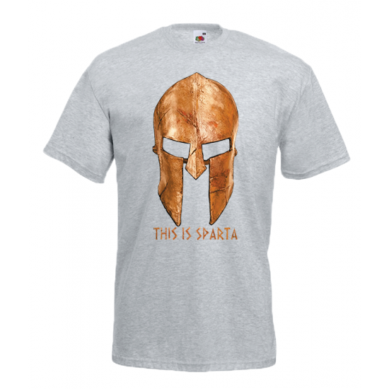 Gold Helmet This is Sparta T-Shirt with print