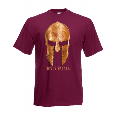 Gold Helmet This is Sparta T-Shirt with print