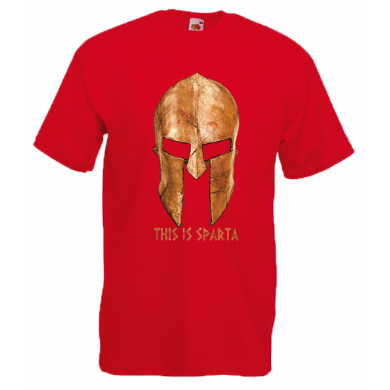 Gold Helmet This is Sparta T-Shirt with print