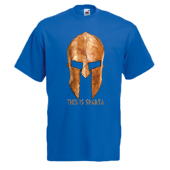 Gold Helmet This is Sparta T-Shirt with print