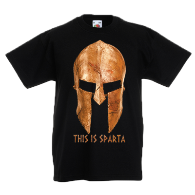  Gold Helmet This Is Sparta Kids T-Shirt with print