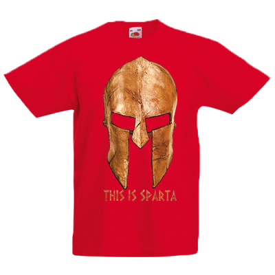  Gold Helmet This Is Sparta Kids T-Shirt with print