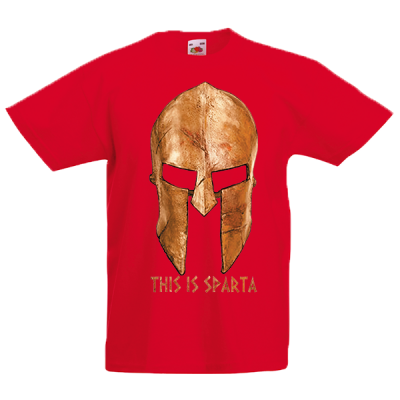  Gold Helmet This Is Sparta Kids T-shirt με στάμπα