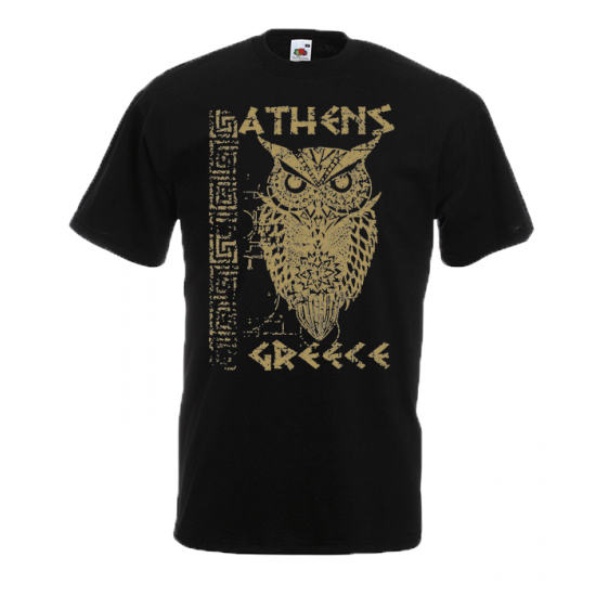 Gold Owl Athens T-Shirt με στάμπα