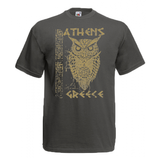 Gold Owl Athens T-Shirt με στάμπα