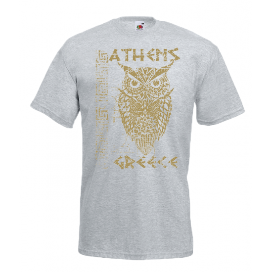 Gold Owl Athens T-Shirt με στάμπα