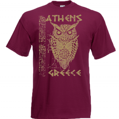 Gold Owl Athens T-Shirt with print