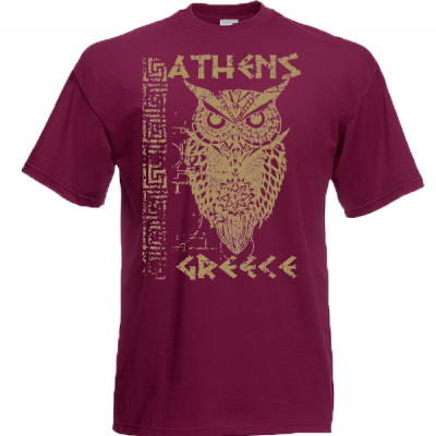 Gold Owl Athens T-Shirt με στάμπα