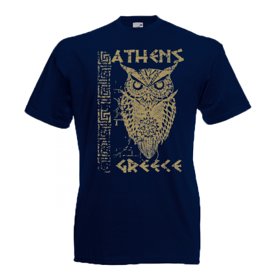 Gold Owl Athens T-Shirt με στάμπα