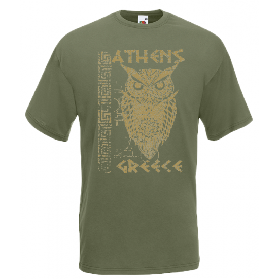 Gold Owl Athens T-Shirt with print