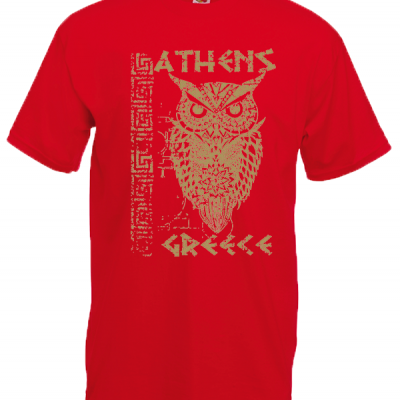 Gold Owl Athens T-Shirt με στάμπα