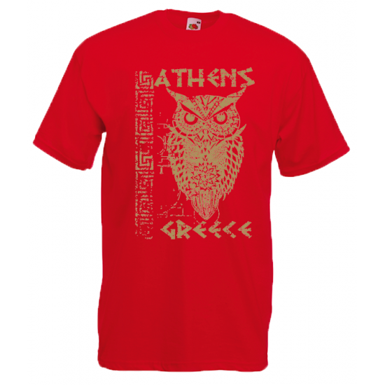 Gold Owl Athens T-Shirt με στάμπα