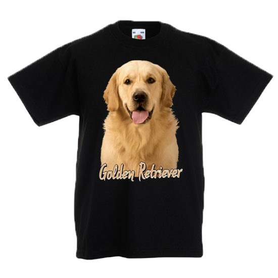 T-Shirt with print Golden Retriever-A9083