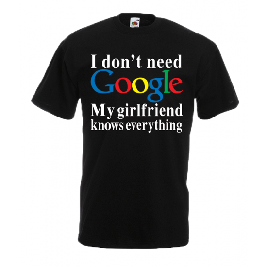Google Girlfriend T-Shirt με στάμπα