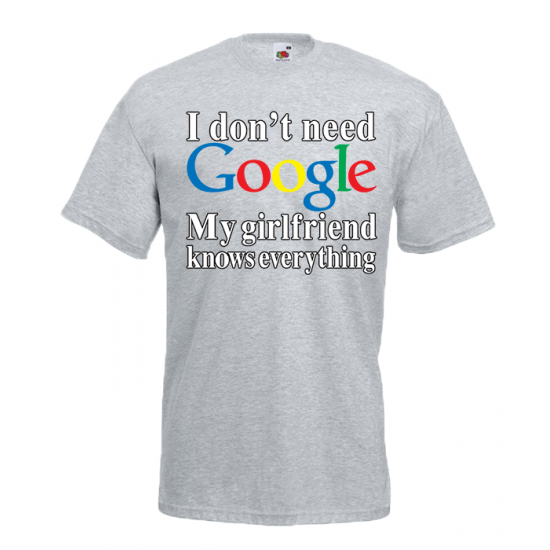Google Girlfriend T-Shirt με στάμπα
