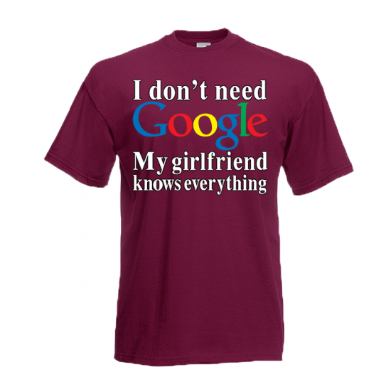 Google Girlfriend T-Shirt με στάμπα