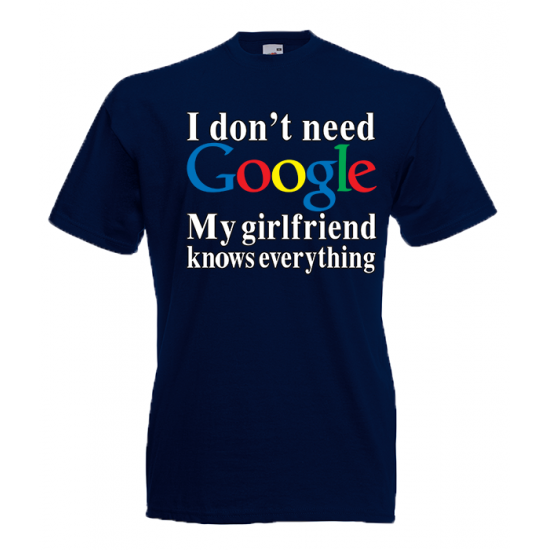 Google Girlfriend T-Shirt με στάμπα