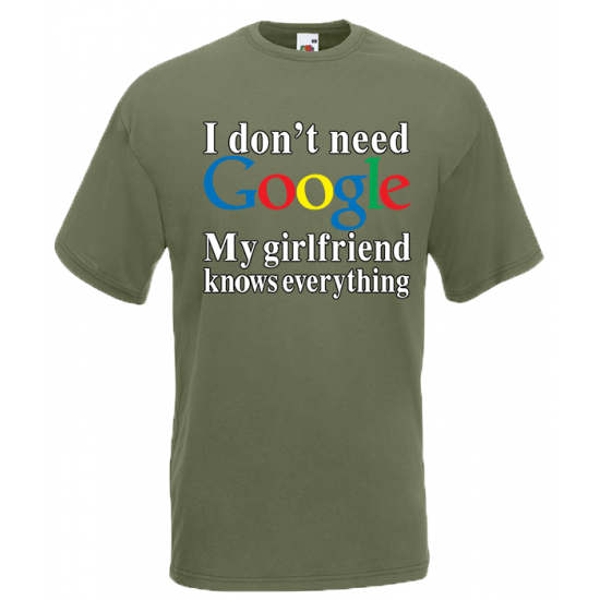 Google Girlfriend T-Shirt με στάμπα