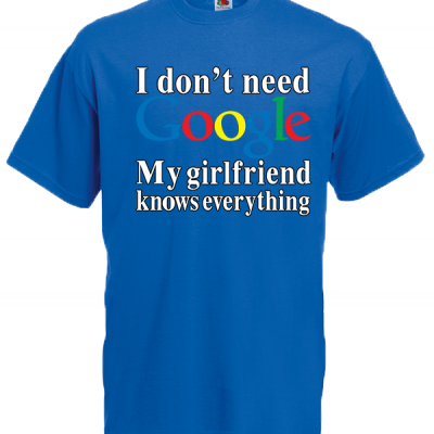 Google Girlfriend T-Shirt με στάμπα