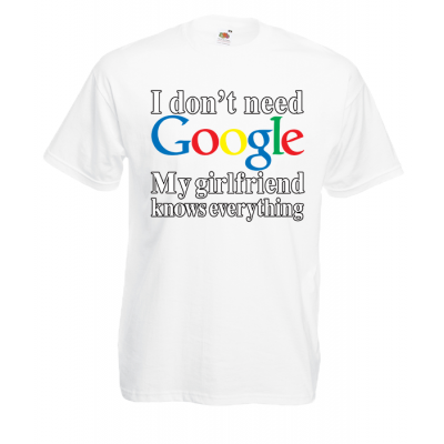 Google Girlfriend T-Shirt με στάμπα