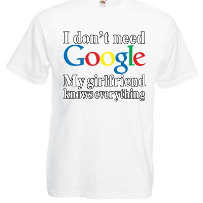 Google Girlfriend T-Shirt με στάμπα