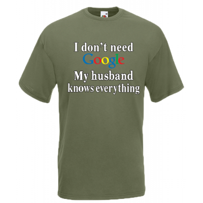 Google Husband T-Shirt with print