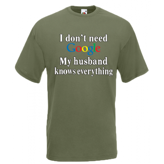Google Husband T-Shirt with print