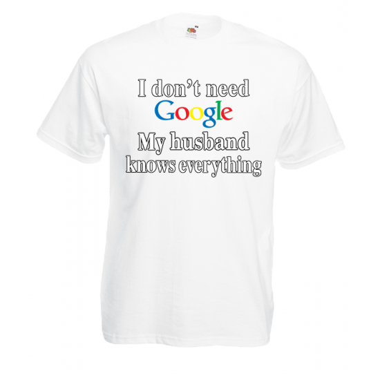 Google Husband T-Shirt with print