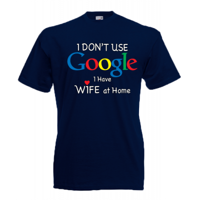 Google Wife At Home T-Shirt με στάμπα