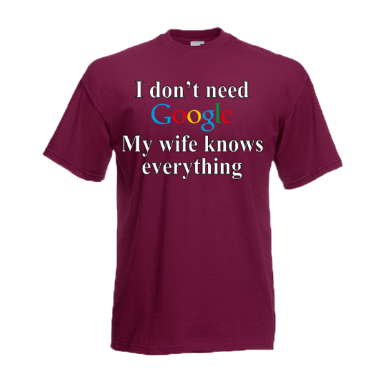 Google Wife T-Shirt with print