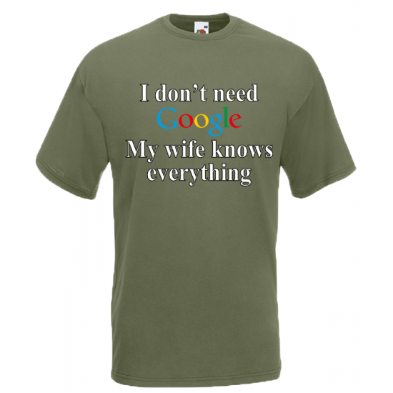 Google Wife T-Shirt with print