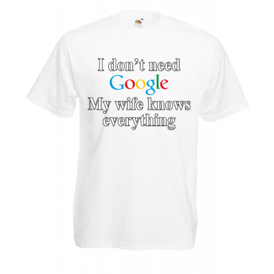 Google Wife T-Shirt με στάμπα