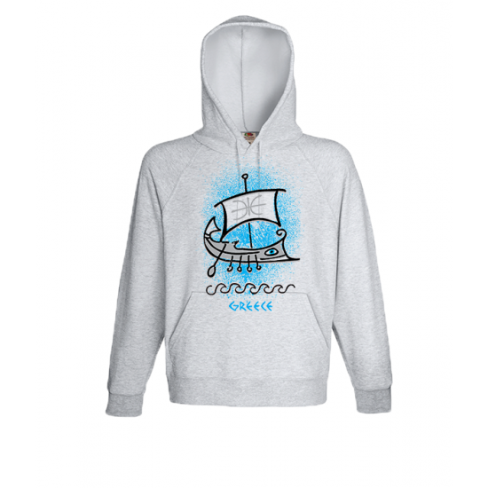 Greece-Boat-987-1 Φούτερ με στάμπα