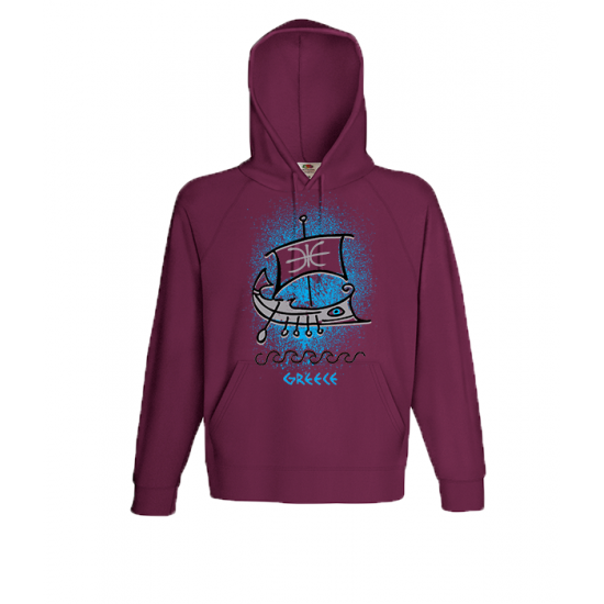 Greece-Boat-987-1 Φούτερ με στάμπα