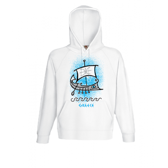 Greece-Boat-987-1 Φούτερ με στάμπα
