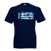 Greek Flag Ripped T-Shirt with print