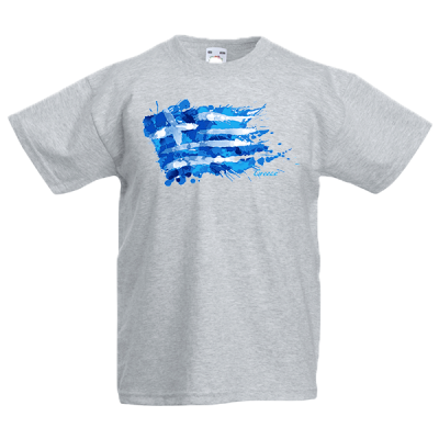 Greek Flag Splash Kids T-shirt με στάμπα 