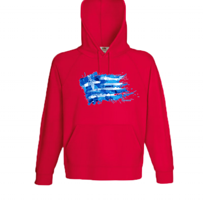 Greek Flag Splash Φούτερ με στάμπα