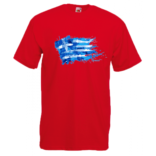 Greek Flag Splash T-Shirt with print
