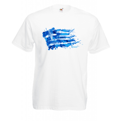 Greek Flag Splash T-Shirt with print