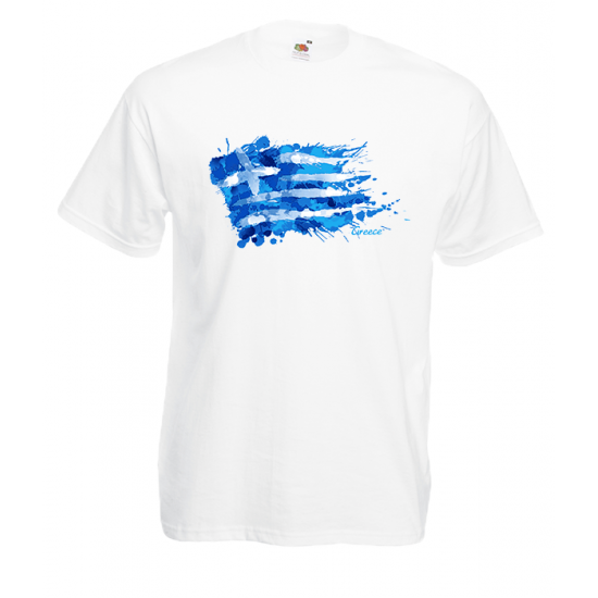 Greek Flag Splash T-Shirt with print
