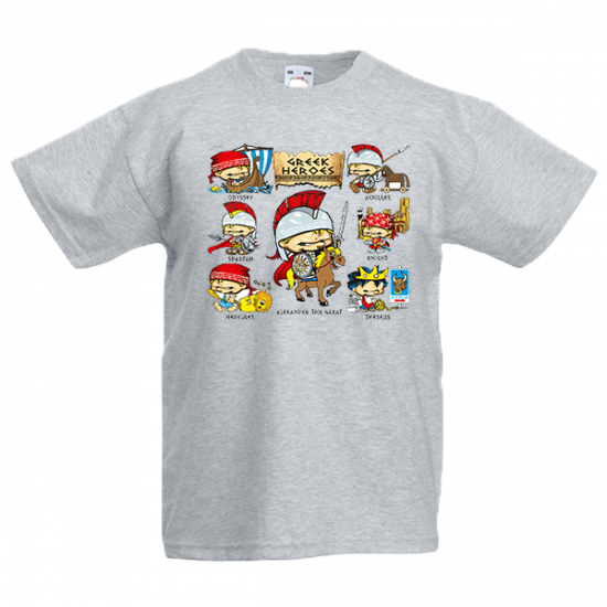 T-Shirt with print Greek Heroes-A5097