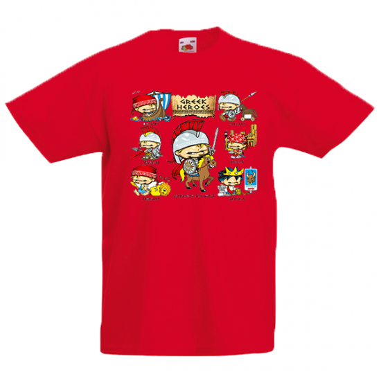T-Shirt with print Greek Heroes-A5097