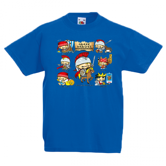 T-Shirt with print Greek Heroes-A5097