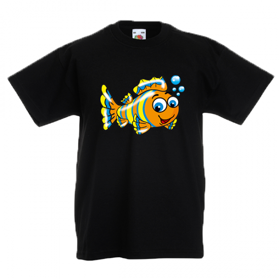 T-Shirt with print Happy Fish-A5949