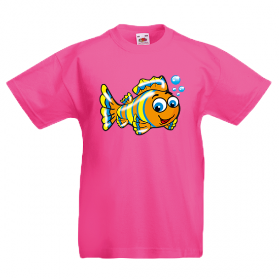T-Shirt with print Happy Fish-A5949