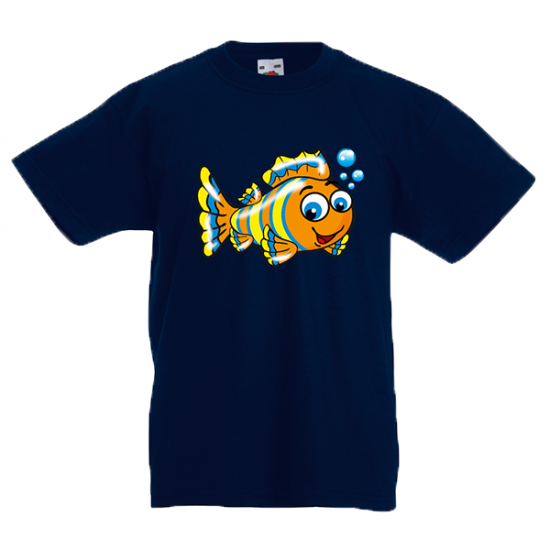 T-Shirt with print Happy Fish-A5949